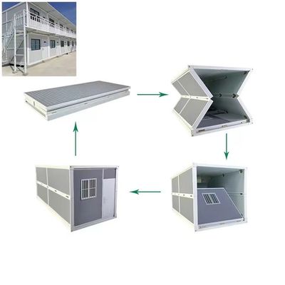 Vastbouwvouwbaar containerhuis met MGO-plankvloer en Q235/Q345-staalframe