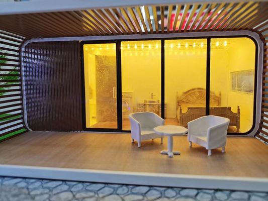 Rock Wool Sandwich Panel Wall Luxe Apple Cabin Container Huis voor Space Capsule