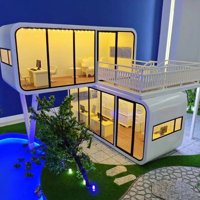 Rock Wool Sandwich Panel Wall Luxe Apple Cabin Container Huis voor Space Capsule