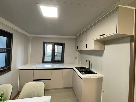 Aluminium Venster 20 ft 40 ft 3 slaapkamers Luxe Opvouwbare Uitbreidende Container Huis