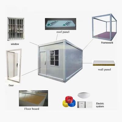 Vinnige installatie Prefab Containerhuis met MGO plankvloer