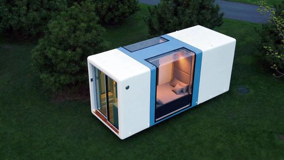 Outdoor Container Home met Capsule House Design en Rock Wool Sandwich Panel Wall