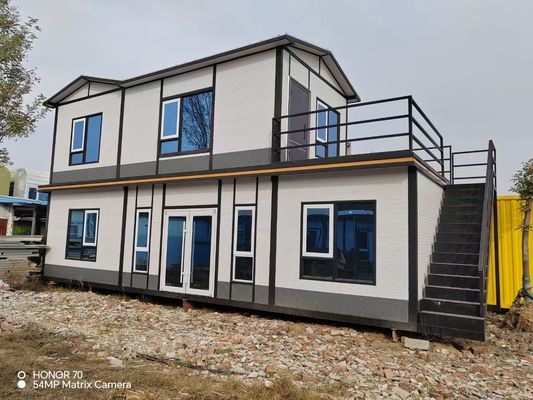 Windbestendig snel assemblage licht staal frame draagbaar vrijstaand prefab container huis