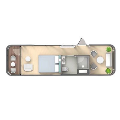 Rock Wool Sandwich Panel Muur Luxe Capsule Huis voor Prefab Huis Ruimte Capsule Bed