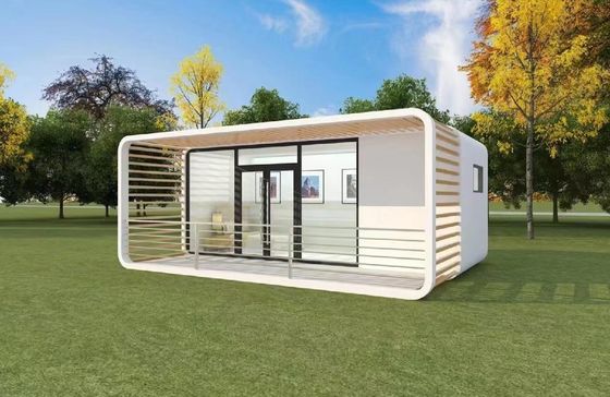 Composite houten vloer Moderne 20ft modulaire Apple House hut met milieuvriendelijke materialen