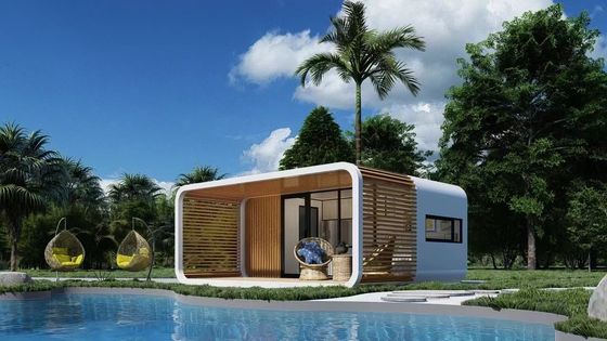 Apple Cottage Glass House Prefabricated Bungalow met gesneden plaatwand en aluminium plaat