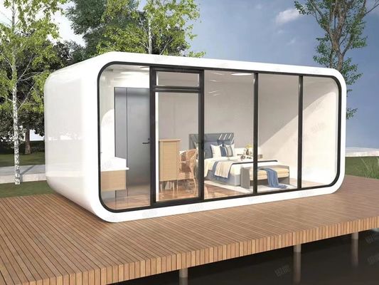 Draagbare platte voorgefabriceerde huizen Luxe wonen met mobiel ontwerp