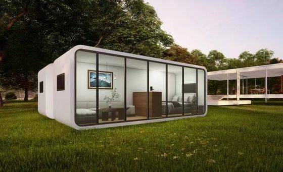 Draagbare platte voorgefabriceerde huizen Luxe wonen met mobiel ontwerp