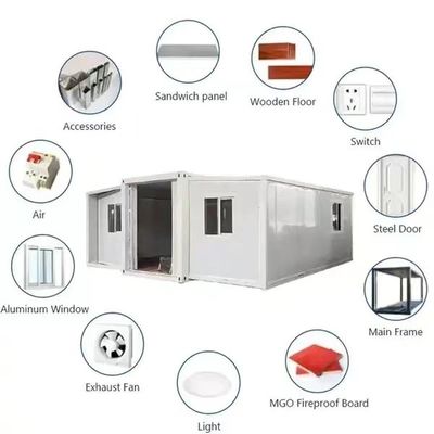Levensstandaard Luxe uitbreidbare containerhuizen met twee vleugels