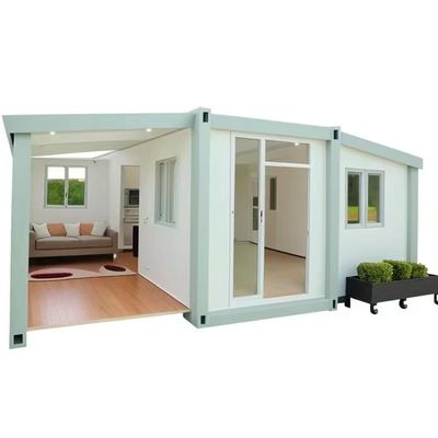 20ft modern containerhuis met EPS sandwichpanelen dak en dubbele vleugel uitbreiding