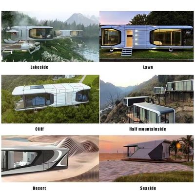 Verkoop Luxe Beach Villa met Smart Windproof Mobile Prefab Space Capsule House