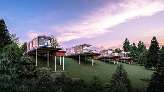 Smart Windproof Hotel Gebouw Mobiele prefab Space Capsule Huis met MGO Board vloer