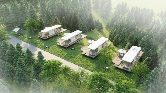 Smart Windproof Hotel Gebouw Mobiele prefab Space Capsule Huis met MGO Board vloer