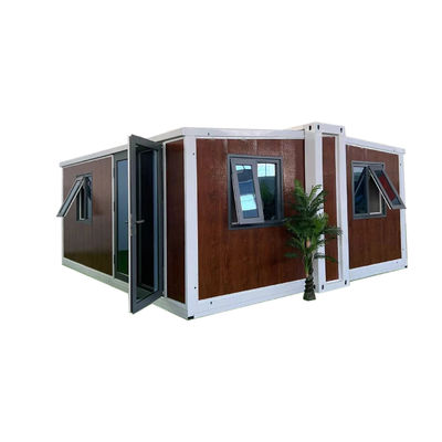MGO Board Floor Prefabricated Foldable Office Double-wing Expansion Box met 2 slaapkamers