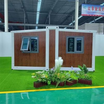 MGO Board Floor Prefabricated Foldable Office Double-wing Expansion Box met 2 slaapkamers
