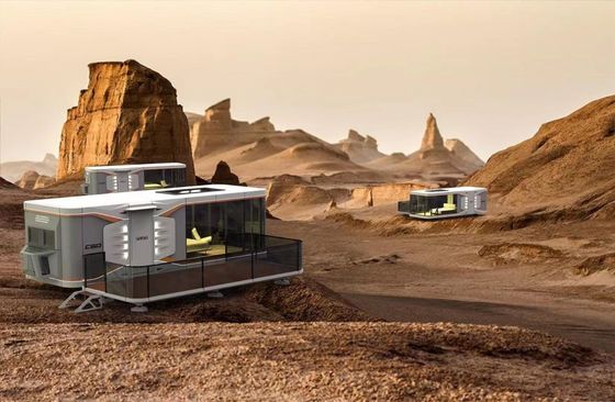 Space Capsule Hotel Modern Design Prefab Container House met online technische ondersteuning