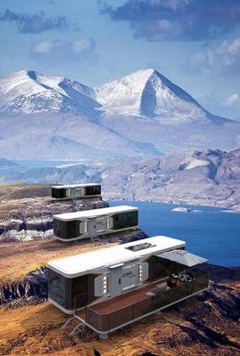 Space Capsule Hotel Modern Design Prefab Container House met online technische ondersteuning