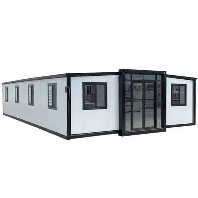 Snelle installatie van kleine 20ft en 40ft modulaire mobiele huizen met twee vleugelcontainerhuizen