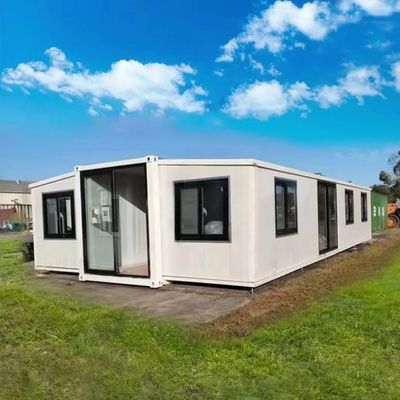 Snelle installatie van kleine 20ft en 40ft modulaire mobiele huizen met twee vleugelcontainerhuizen