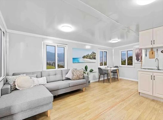 Uitbreidbare prefab container huis met dubbele vleugel vouwkamer en MGO plankvloer